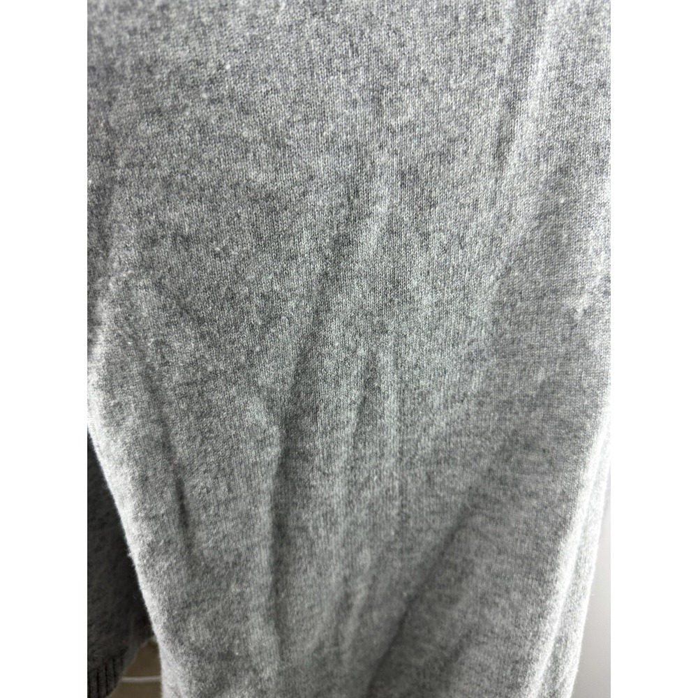 L.L. Bean 100% Cashmere Gray Open Front Cardigan Sweater Women's Medium Pockets - Picture 13 of 16